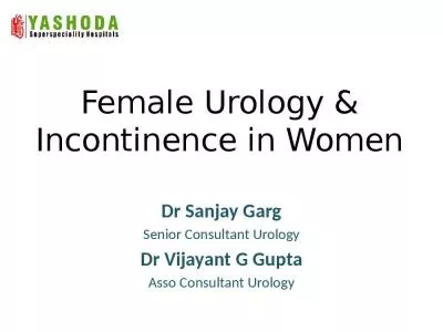 Female Urology & Incontinence in Women