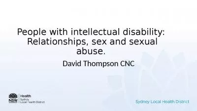 People with intellectual disability: