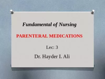 Fundamental  of Nursing