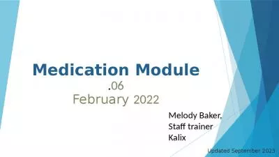 Medication Module . 06 February