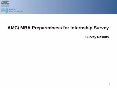 AMC/ MBA Preparedness for Internship Survey