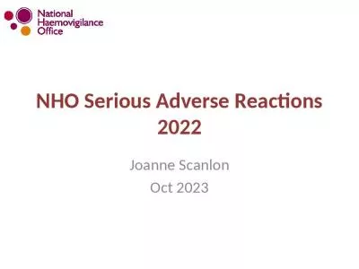 NHO Serious Adverse Reactions 2022