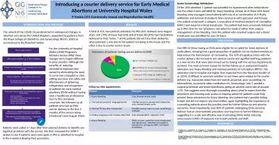 Introducing a courier delivery service for Early Medical Abortions at University Hospital