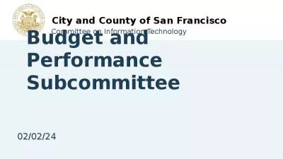 Budget and Performance Subcommittee