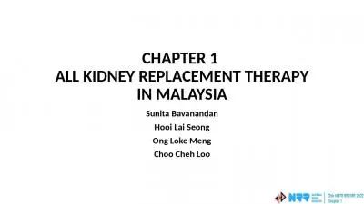 CHAPTER 1  ALL KIDNEY REPLACEMENT THERAPY IN MALAYSIA