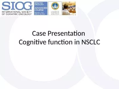 Case Presentation  Cognitive