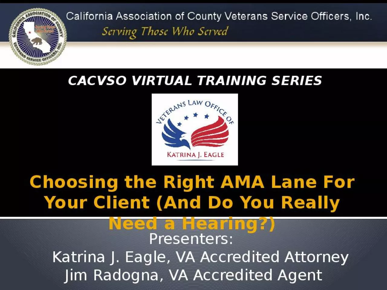 PPT-Choosing the Right AMA Lane For Your Client (And Do You Really Need