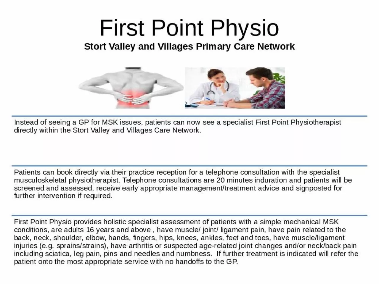 PPT-First Point Physio Stort