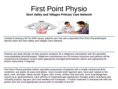 First Point Physio Stort