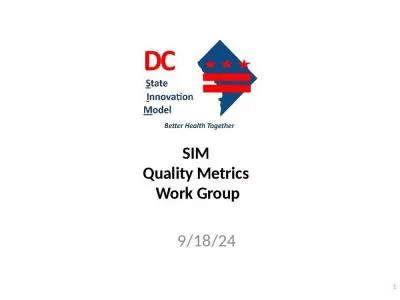 SIM  Quality Metrics  Work Group