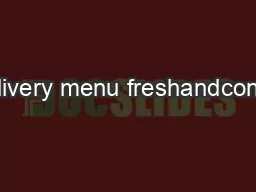 delivery menu freshandconyc