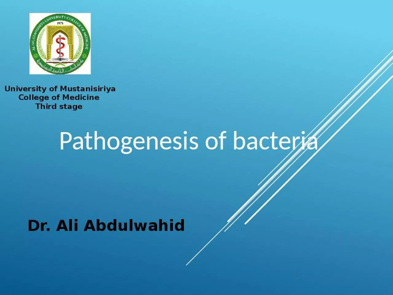 PPT-Dr. Ali Abdulwahid University of