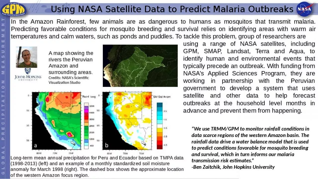 PPT-Using NASA Satellite Data to Predict Malaria Outbreaks