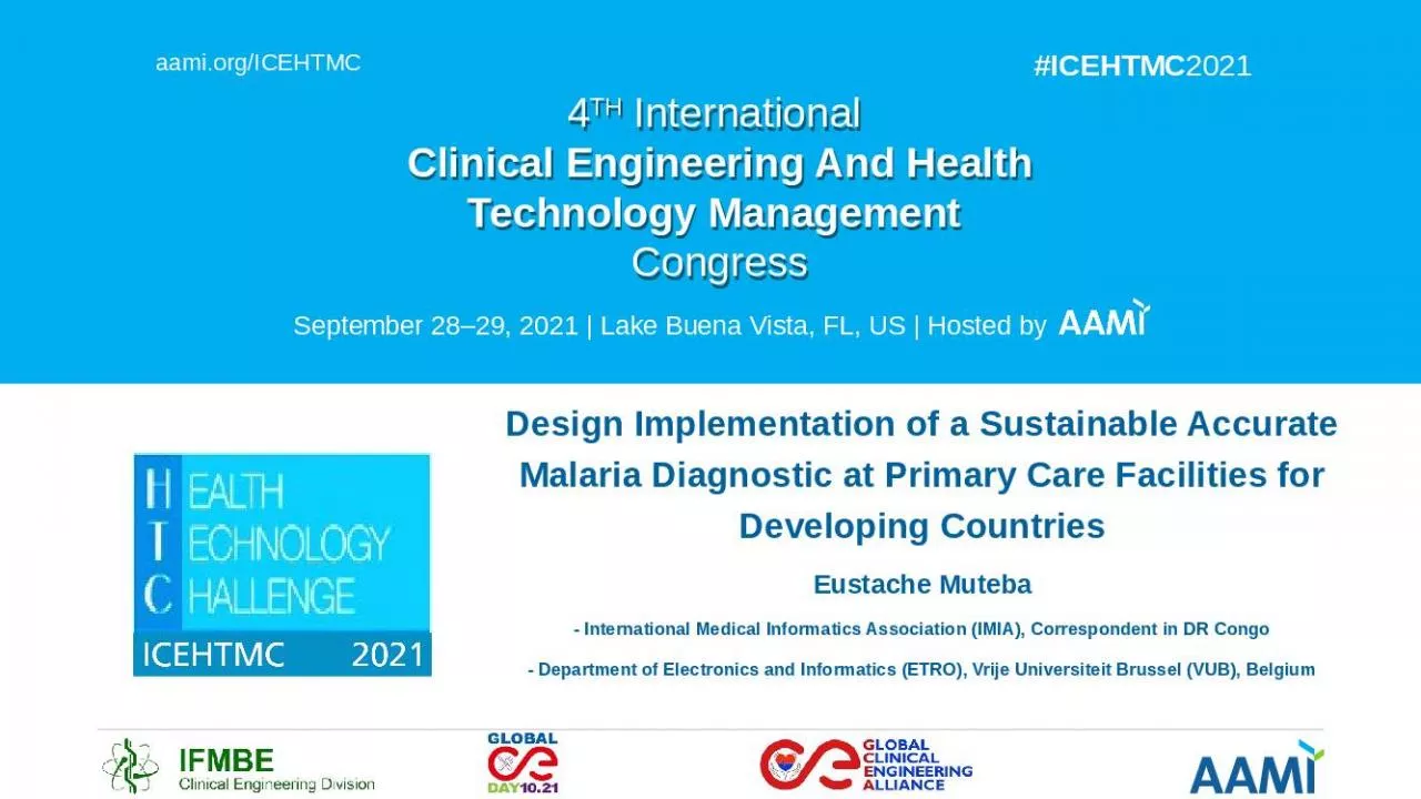 PPT-Design Implementation of a Sustainable Accurate Malaria Diagnostic at Primary Care Facilities