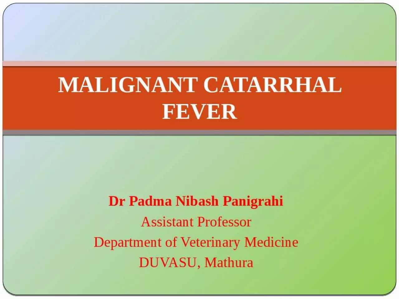 PPT-Dr Padma Nibash Panigrahi