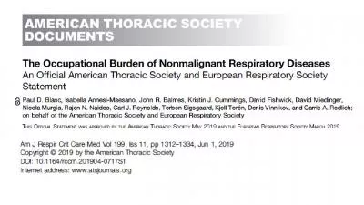 Occupational Burden of Non-Malignant Respiratory Diseases