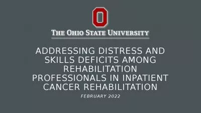 Addressing Distress and Skills Deficits Among Rehabilitation Professionals in Inpatient