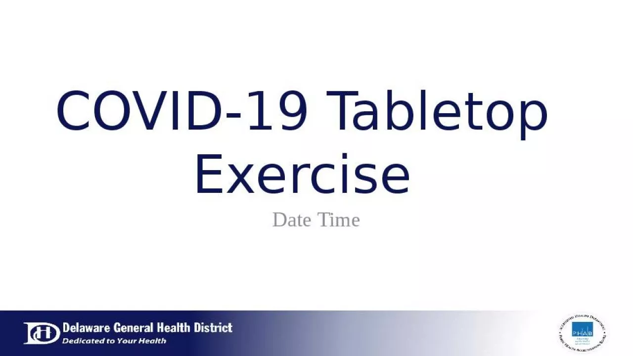 PPT-COVID-19 Tabletop Exercise