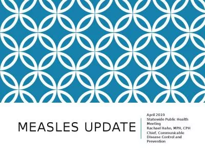 Measles Update April 2019