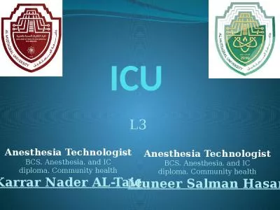 ICU L3 Anesthesia Technologist