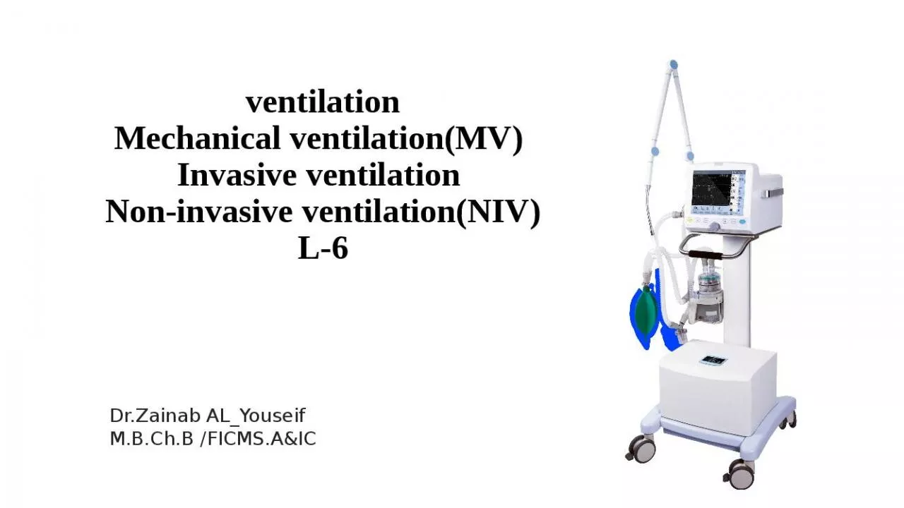 PPT-ventilation Mechanical ventilation(MV)