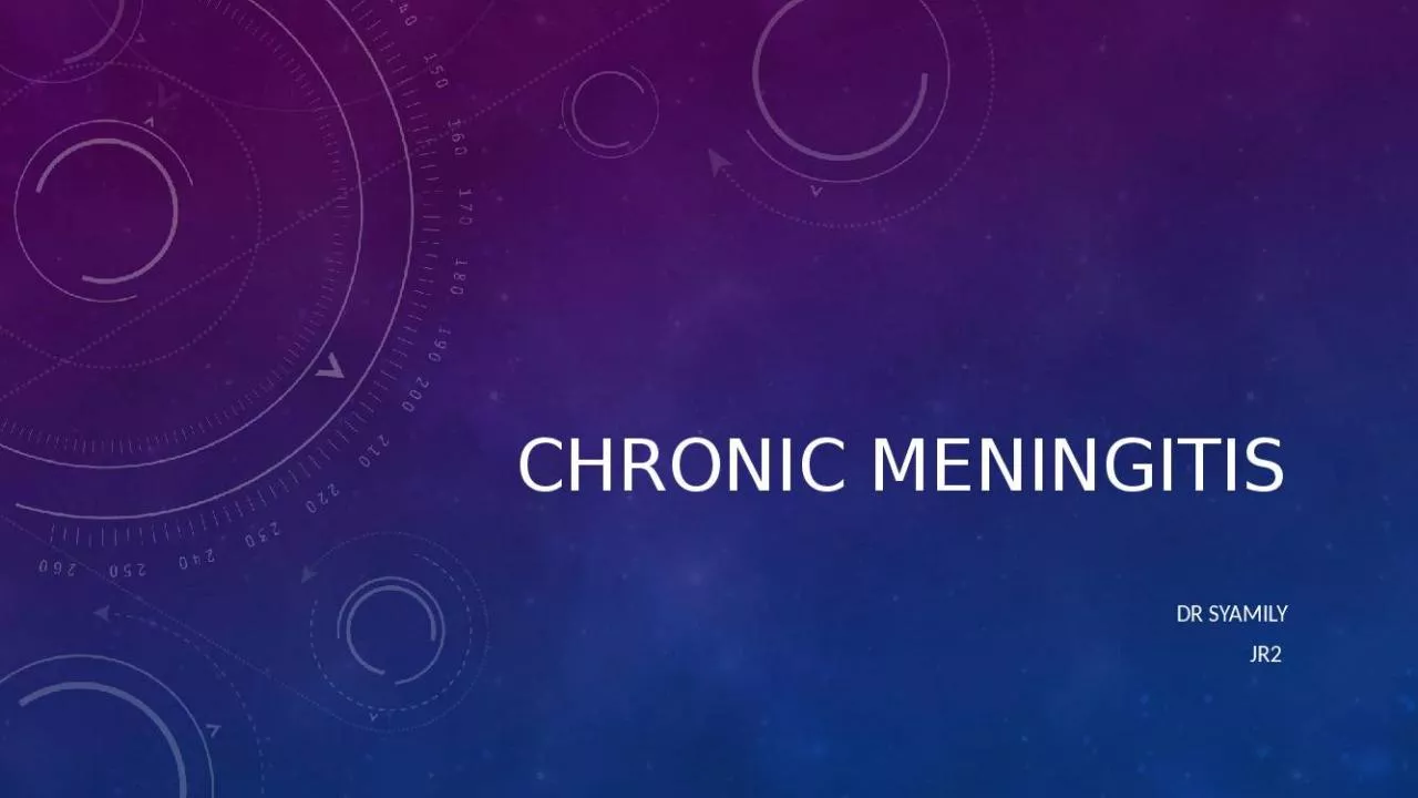 PPT-CHRONIC MENINGITIS