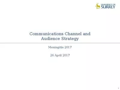 Communications Channel and Audience Strategy