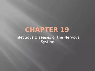 Chapter 19 Infectious Diseases of the Nervous System