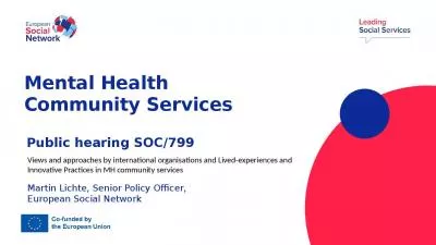 Mental Health Community Services