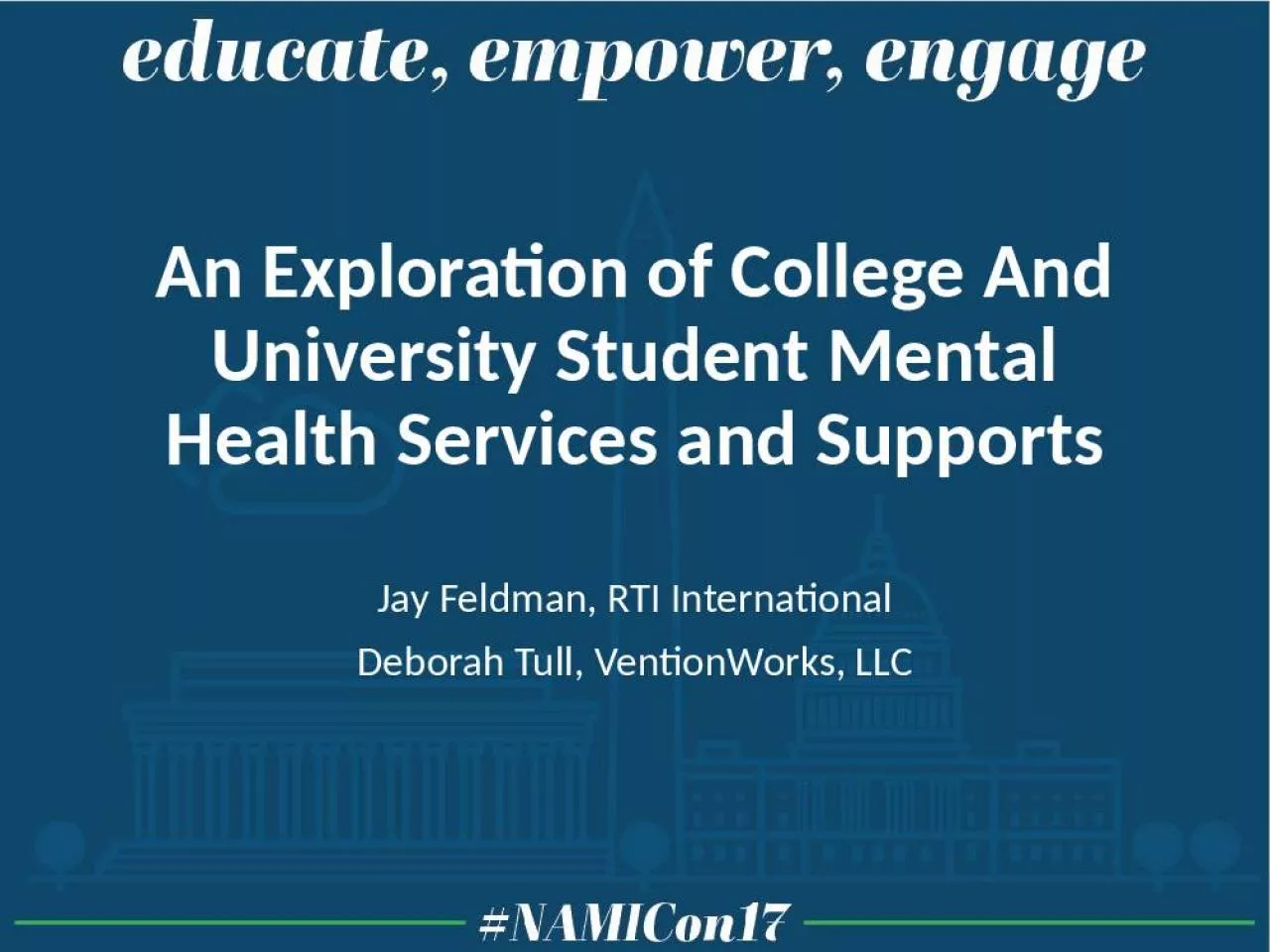 PPT-An Exploration of College And University Student Mental Health Services and Supports