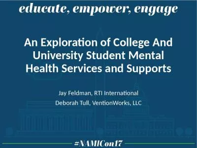 An Exploration of College And University Student Mental Health Services and Supports