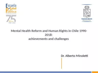 Mental  Health   Reform and Human Rights in Chile 1990-2018: