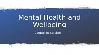 Mental Health and Wellbeing