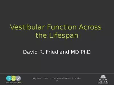 Vestibular Function Across