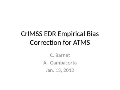 CrIMSS  EDR Empirical Bias Correction for ATMS