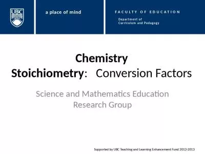 Chemistry Stoichiometry :