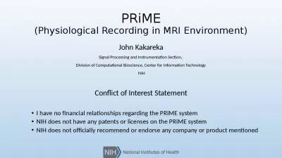 PRiME (Physiological Recording in MRI Environment)