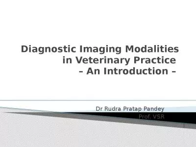 Diagnostic Imaging Modalities in Veterinary Practice