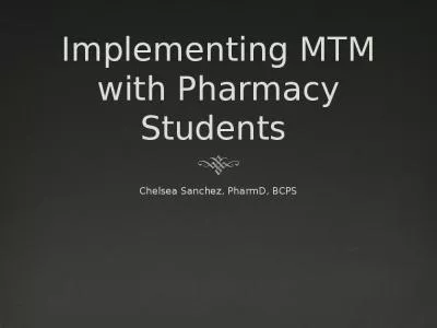 Implementing MTM with Pharmacy Students