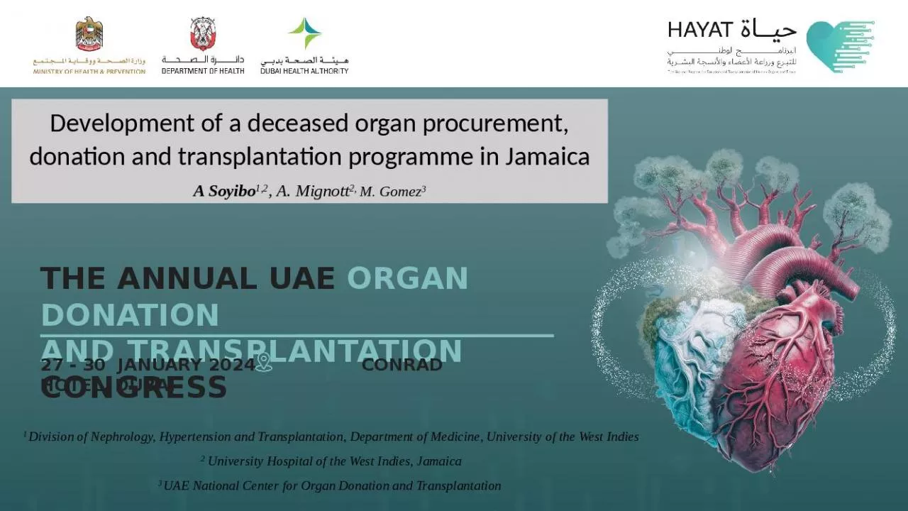 PPT-THE ANNUAL UAE ORGAN DONATION