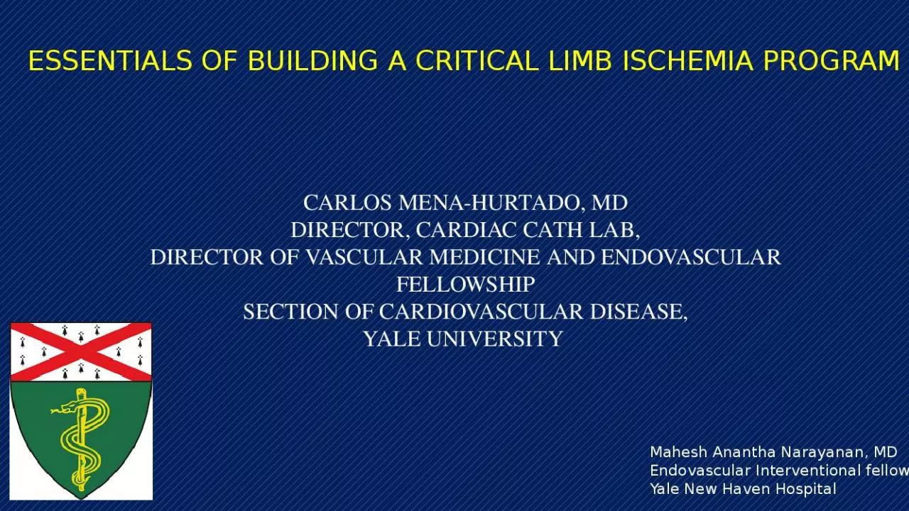 PPT-Essentials of building a critical limb ischemia program