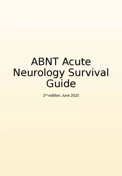 ABNT Acute Neurology Survival Guide