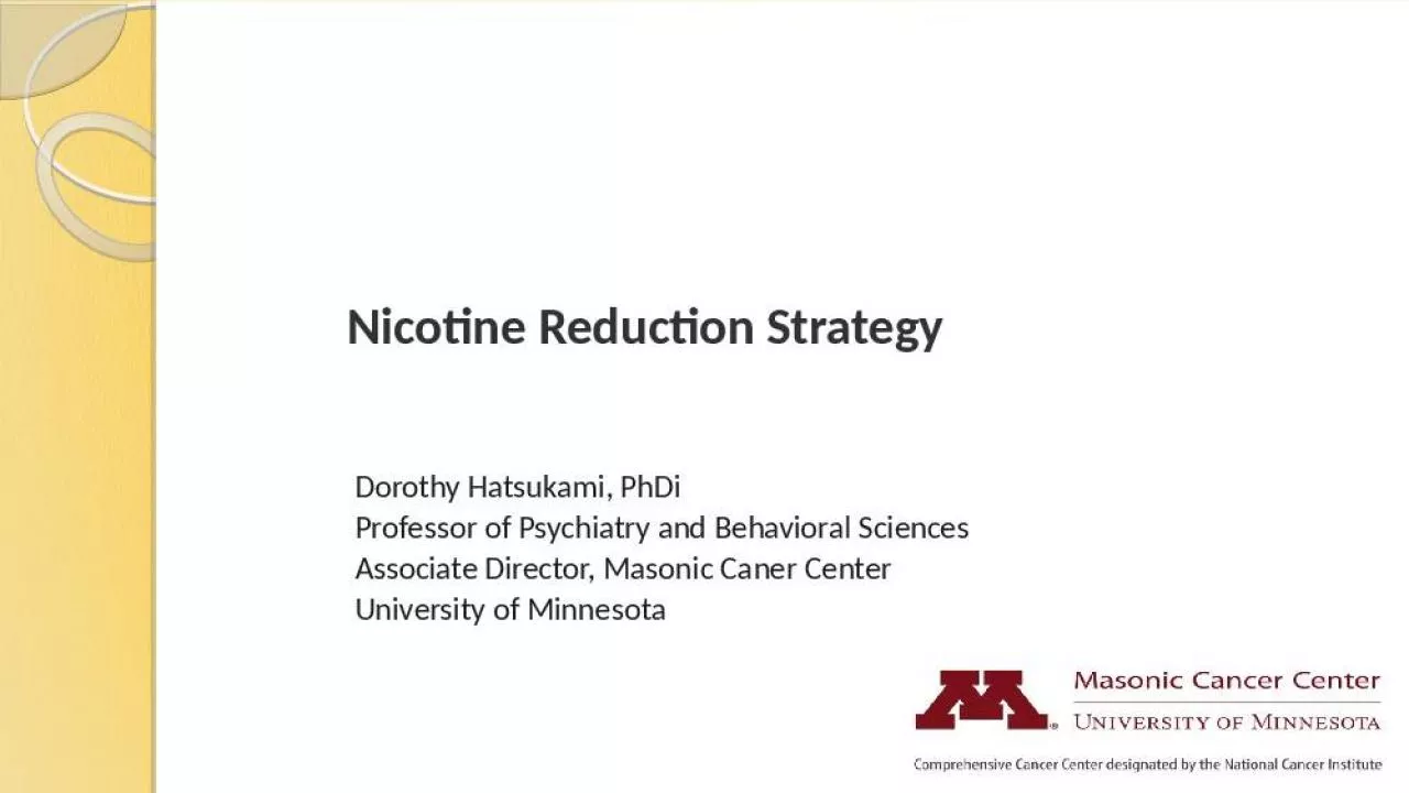 PPT-Nicotine Reduction Strategy