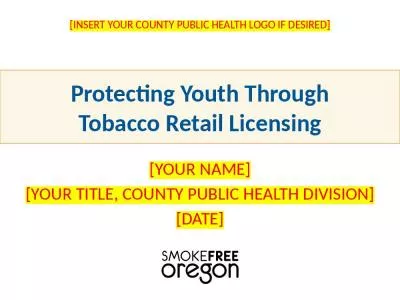 Protecting Youth Through Tobacco Retail Licensing