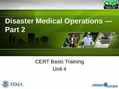 Disaster Medical Operations — Part 2