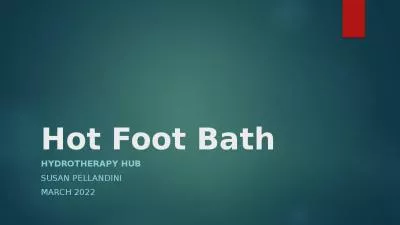 Hot Foot Bath Hydrotherapy Hub