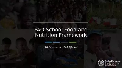 FAO School Food and Nutrition Framework