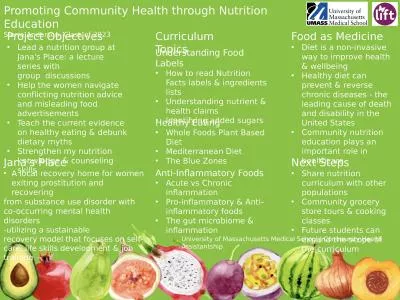 Promoting Community Health through Nutrition Education