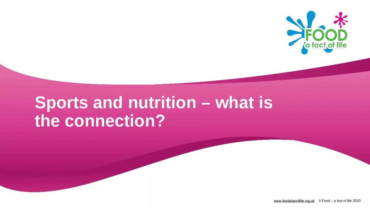 PPT-Sports and nutrition – what is the connection?