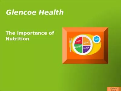 Glencoe Health The Importance of Nutrition